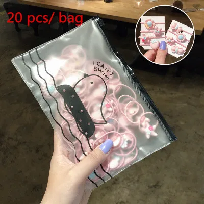 20/40 шт./лот аксессуары для волос девочек в подарочной коробке эластичные повязки