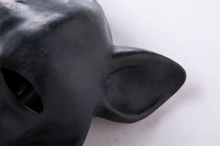 Со Свинкой Пеппой головных уборов Лакированная кожа черная маска натуральный