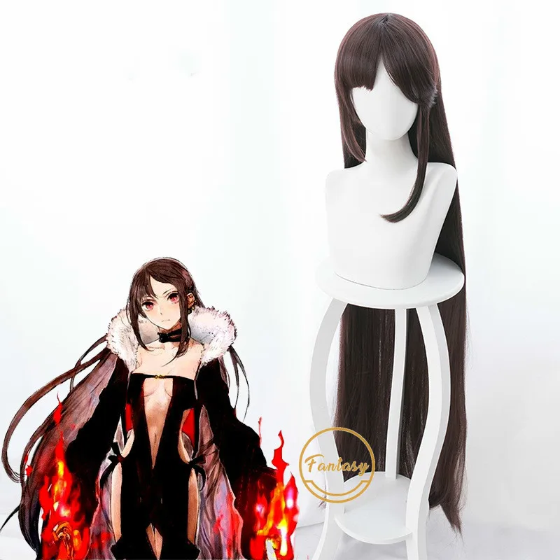 

Парик для косплея Yuji Fate Grand Order FGO термостойкие синтетические длинные черные вьющиеся волосы парики + бесплатная шапочка для парика