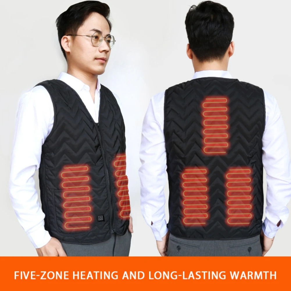 

Heating Vest Jacket Men Women Outdoor USB Infrared Winter Flexible Electric Thermal Clothing Vest Fishing Hiking Dropship