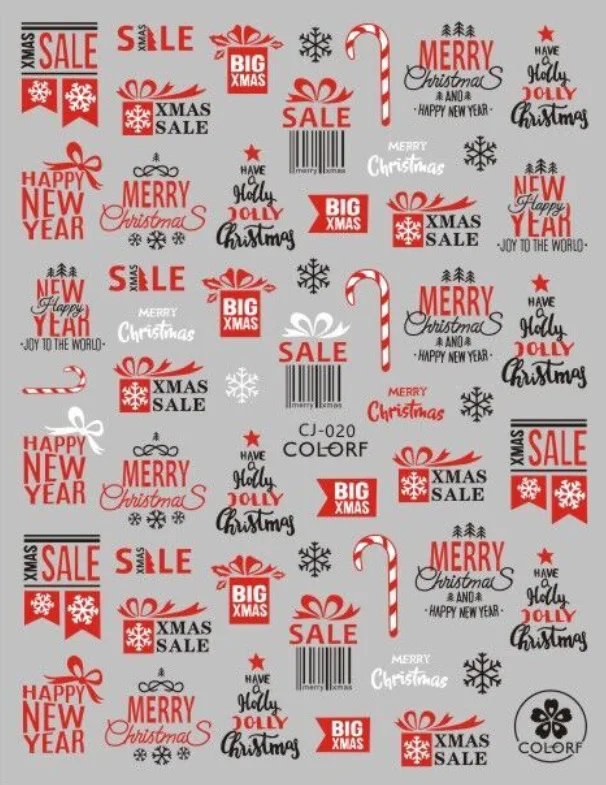 Новые 3D лазерные рождественские наклейки Санта-Клаус Снеговик милые Мультяшные