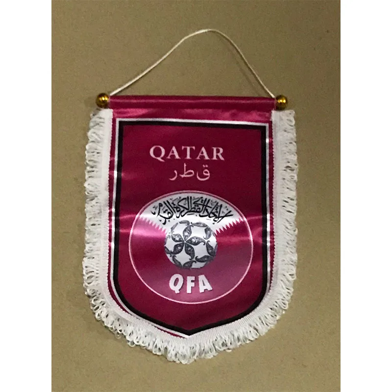 Флаг катарского национального футбола Размер 30 см * 20 двухсторонние
