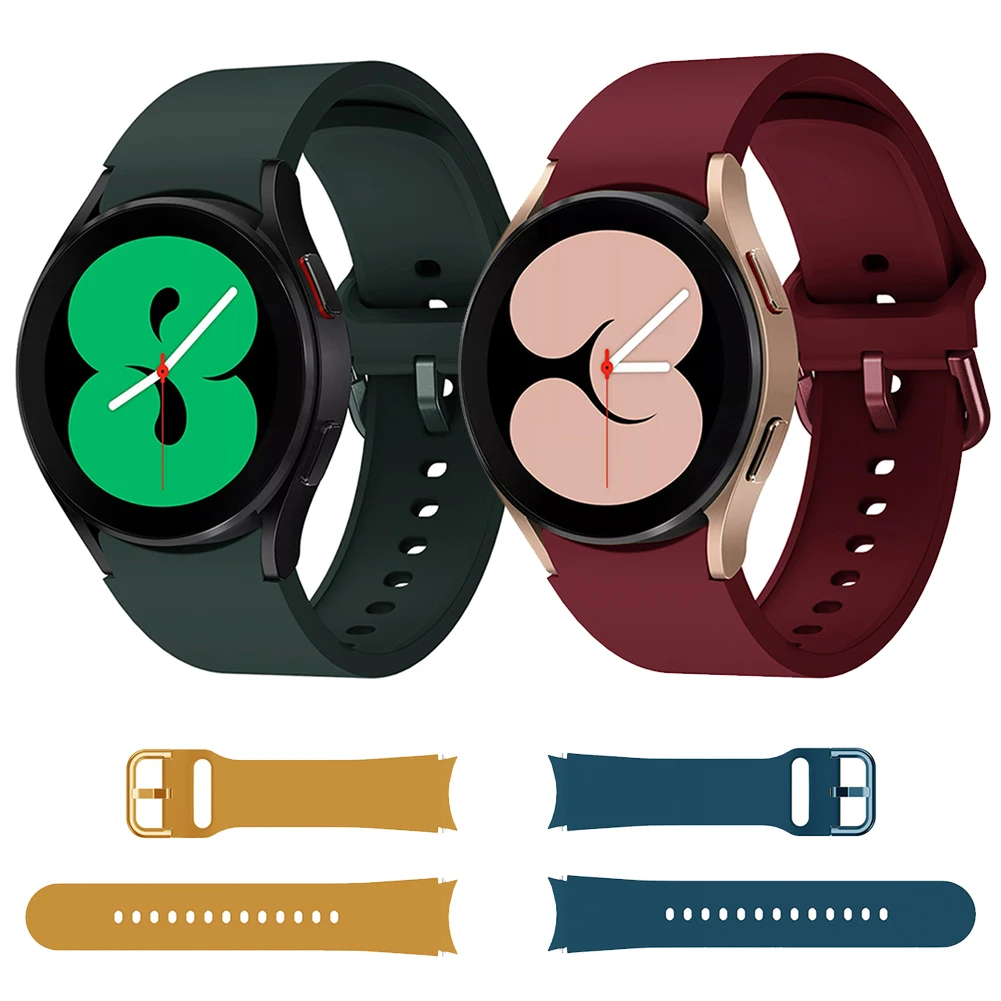 For Samsung Silicone Strap Galaxy Watch 4 classic 46mm 42mm Band Galaxy Watch4 44mm 40mm Smartwatch Replace Wristband Bracelet