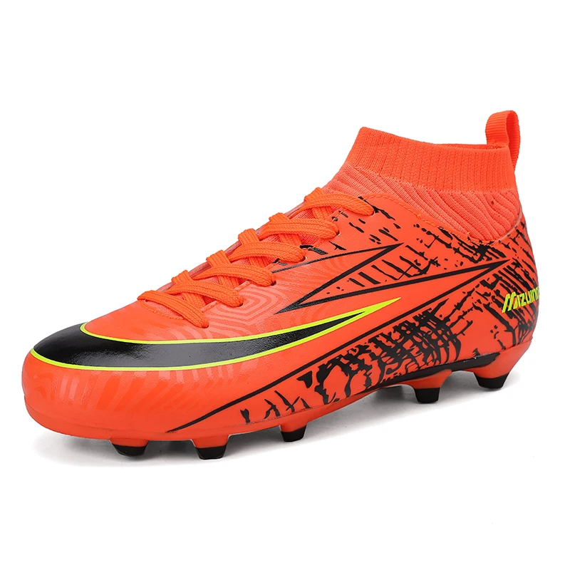 Оригинальные футбольные бутсы Superfly VI 360 Elite FG KJ 6 XII 12 CR7 SE Ronaldo Neymar Мужские Молодежные футбольные бутсы высокие ботильоны - Цвет: Оранжевый