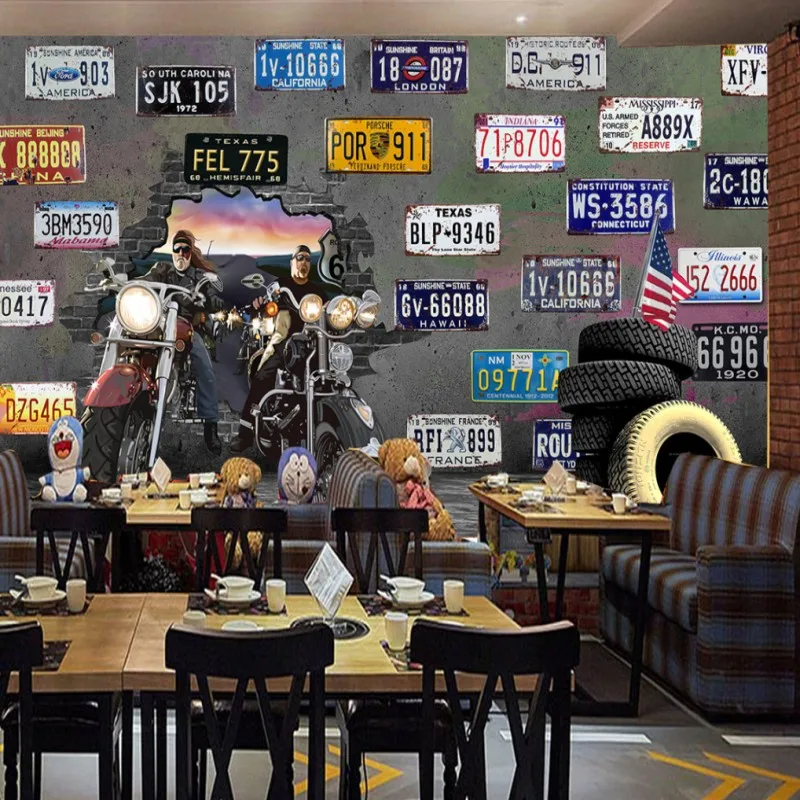 Прямая доставка 3d пользовательские ретро Ностальгический промышленный стиль