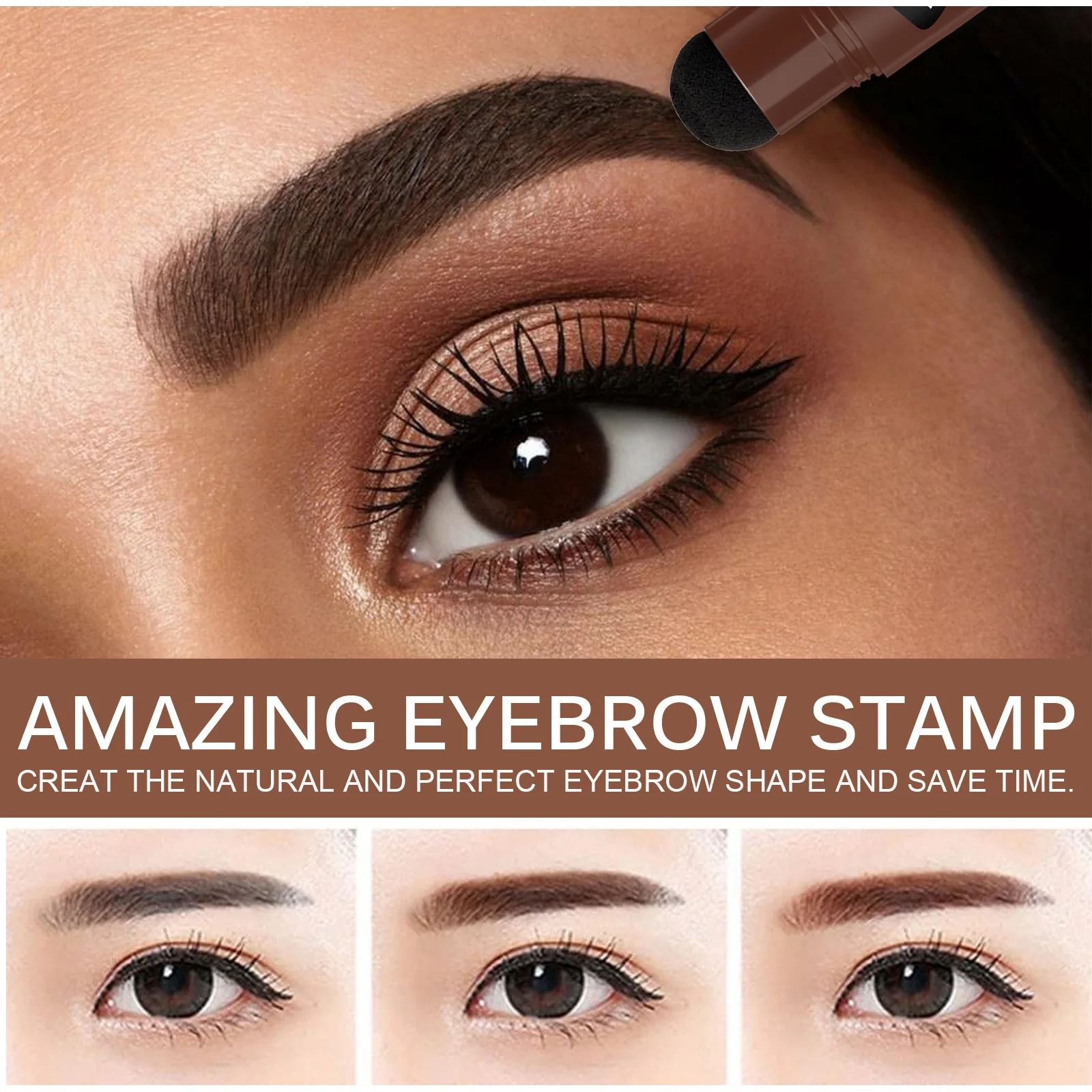 

Brow Stamp Shaping Kit Reusable Makeup eyebrow Powder Stencil Portable Waterproof Cosmetic Set NE