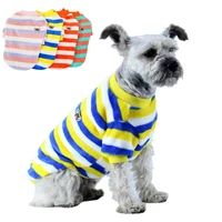 winter warm dog clothes soft flannel puppy costumes for small dogs cats rainbow striped clothing chihuahua poodle shih tzu coat