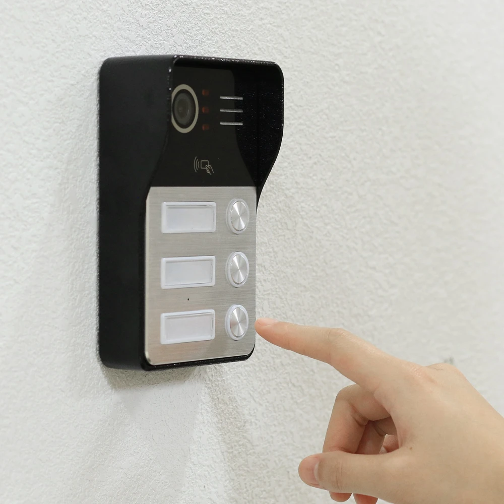 Беспроводной видео домофон сенсорный экран 10 дюймов Wi-Fi видео-дверной звонок 150 °