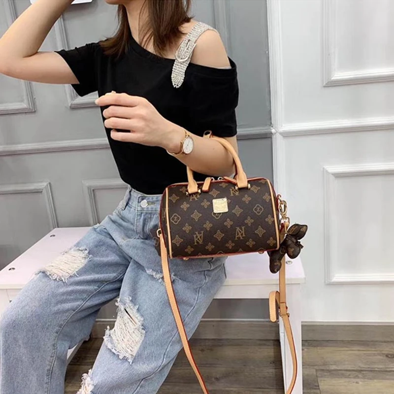 

Genuine Leather Top-handle Handbags for Women 2020 New Printed Pattern Shoulder Bags Ladies Messenger Bag Evening Party Purse gg