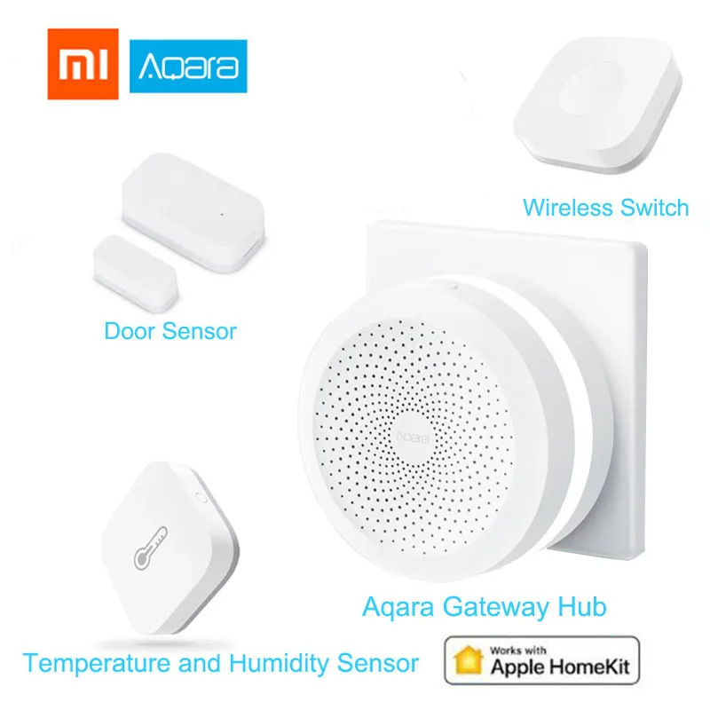 Aqara 4 in one XiaomiAqara Смарт Домашняя одежда s шлюз концентратора оконные и дверные профили Сенсор человеческого тела Беспроводной переключатель Температура воды влажности Сенсор домашняя одежда - Цвет: Aqara 4 in one