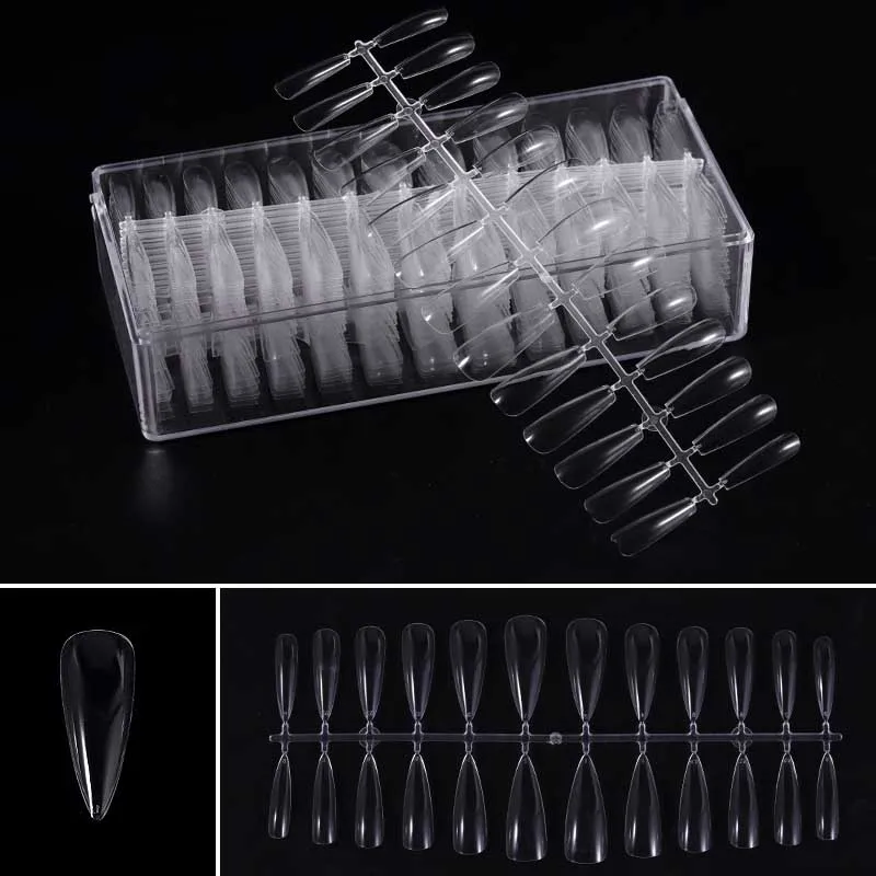1 коробка прозрачные накладные акриловые ногти для французского
