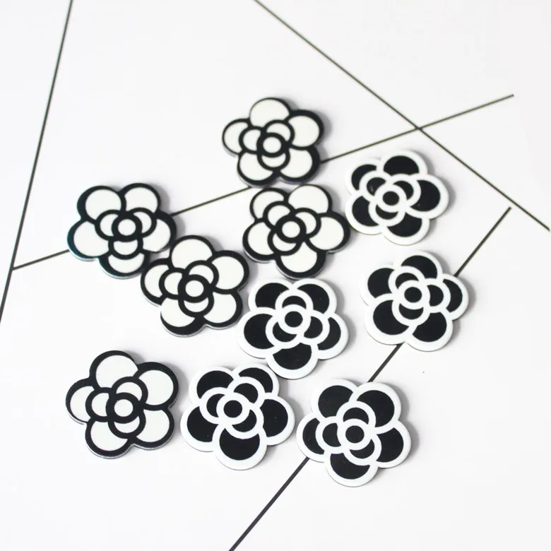 10 шт. новые акриловые украшения для рукоделия цветок камелии детали аксессуары