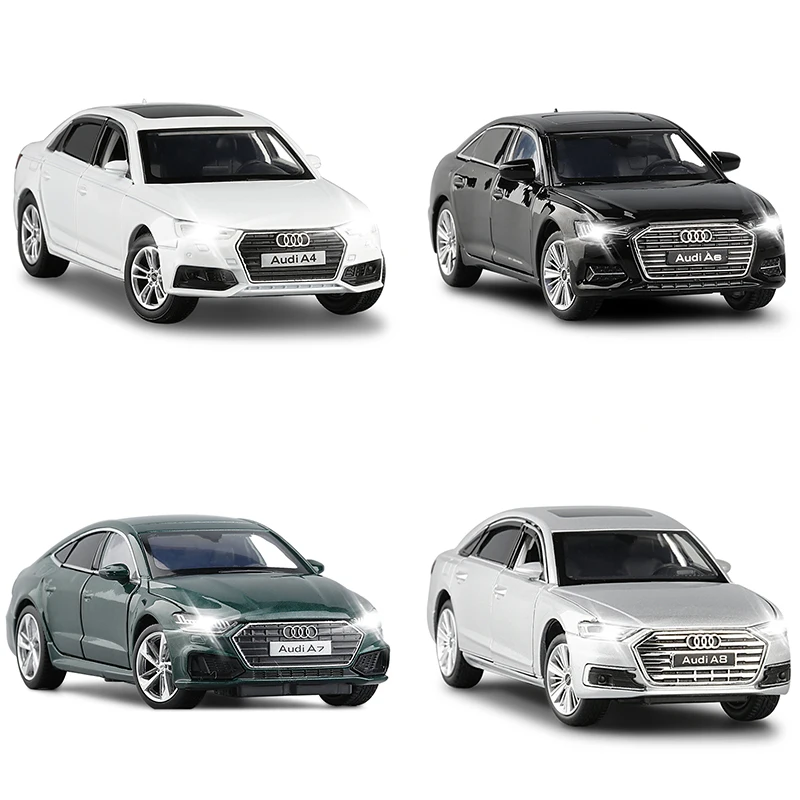 Модель автомобиля AUDI A4 A6 A7 A8 литая Игрушечная модель звуки и огни хобби для