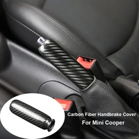 carbon fiber style is for mini cooper r55 clubman r56 r57 r58 r59 r50 accessories interior car handbrake grip decorative cover