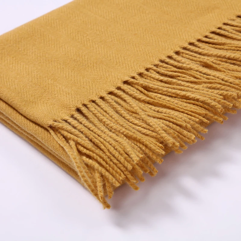 

Girita Winter Women Scarves Cashmere Thick Warm Shawls Wraps Lady Solid Scarves Fashion Tassels Pashmina Blanket Quality Foulard