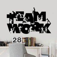 office art deco sticker vinyl wall decal team work business office space management studio inspirational wall sticker bg32