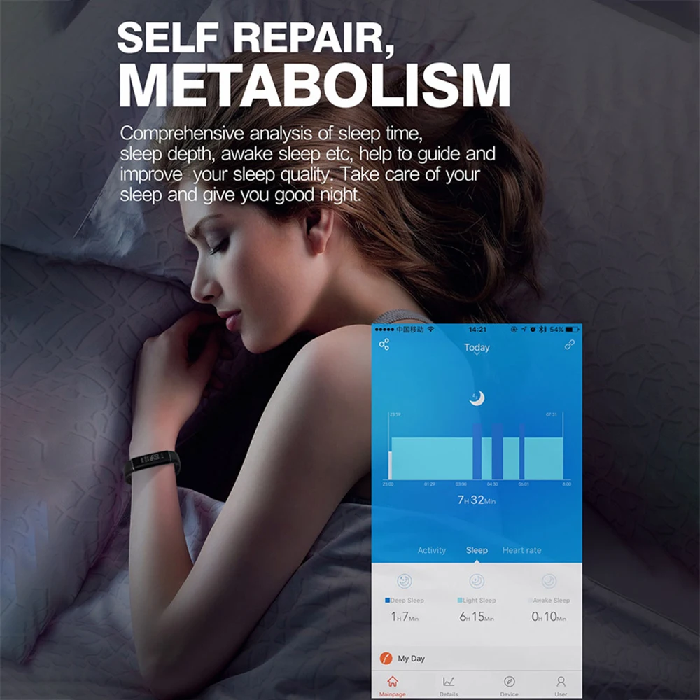 

Waterproof Touch Sports Bracelet It Has Heart Rate Monitor Function Call Alert Function Sleep Monitor Function Etc