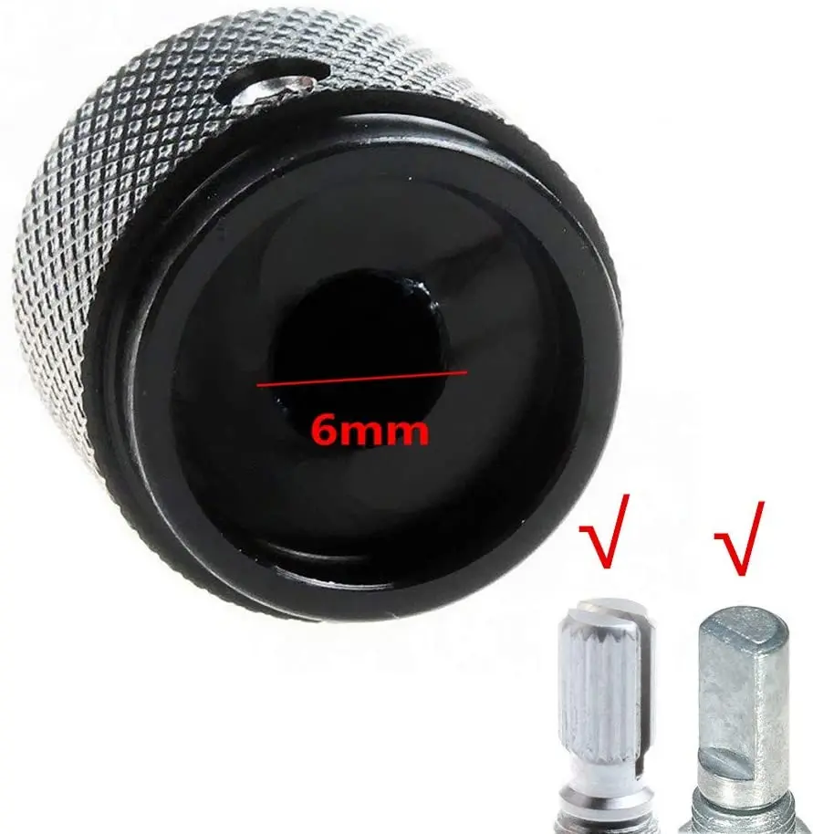 Solid Machined Metal Aluminum Rotary Encoder Potentiometer Volume Switch Knobs Amplifier Control Volume Button Knob