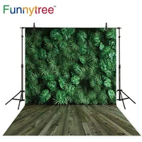 funnytree summer tropical leave wall wood floor photography backdrop indoor decor newborn background photophone photocall studio