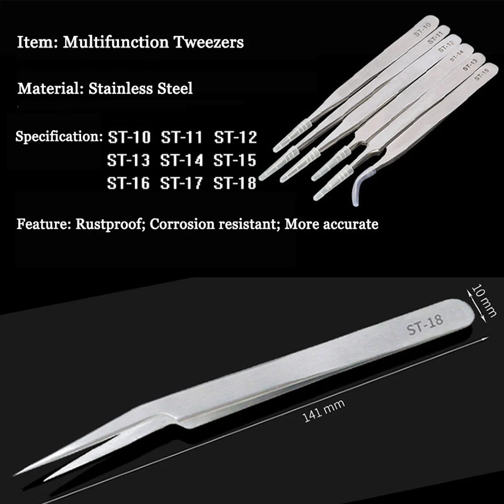 Fadvan VETUS ST из нержавеющей стали пинцет для бровей инструменты наращивания ресниц