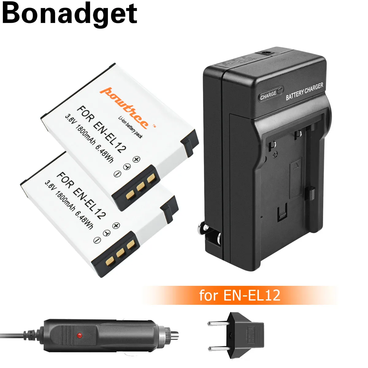 Bonadget 1800 мА/ч EN EL12 RU Батарея для Nikon S610 S610c S620 S630 S710 S1000pj P300 P310 P330 S6200 Камера