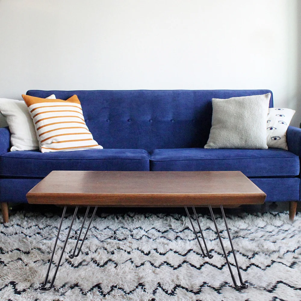 

4Pcs Folding Table Legs Iron Table Feet Home Computer Desk Legs (Black)