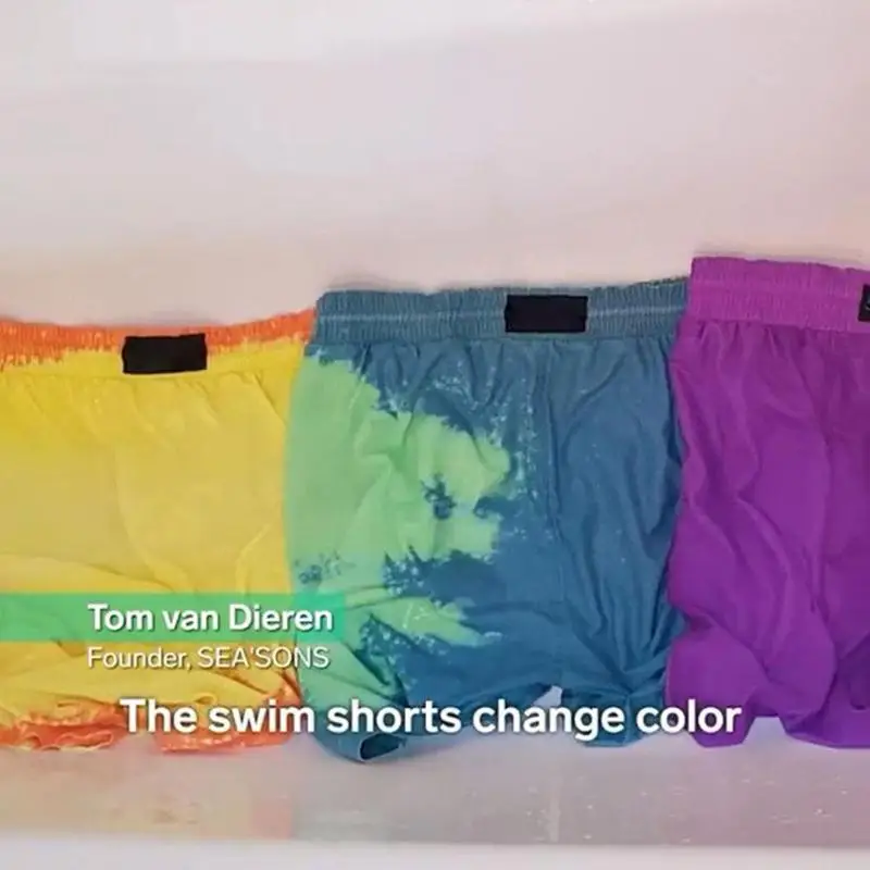 

Men Summer Beach Color Changing Shorts Pants Boxeres Wet Color Change Swimming Pool Pool Party 2020 Fashion Accessory