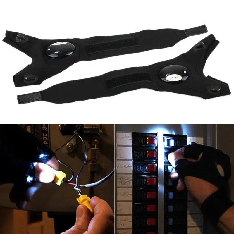 Портативная светодиодная перчатка фонарик фонафонарь волшебный ремешок для