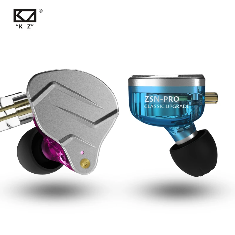 Наушники вкладыши KZ ZSN Pro гибридная технология 1BA + 1DD металлические Hi Fi наушники с