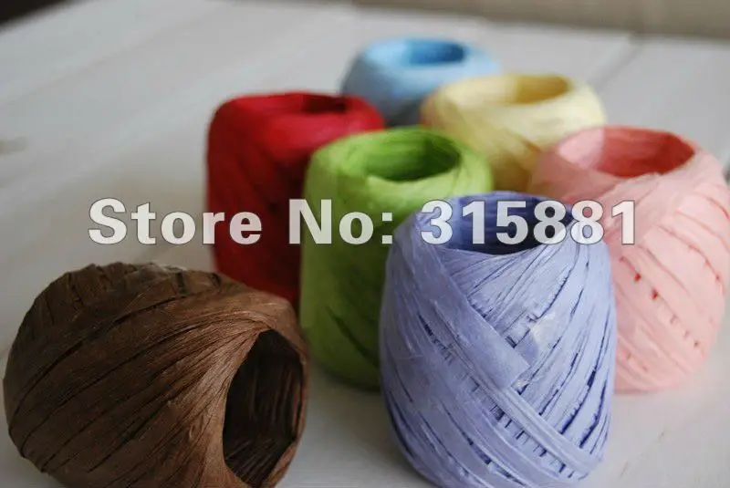 Веревка из рафии бумажная лента нить Упаковочная веревка подарочная упаковка