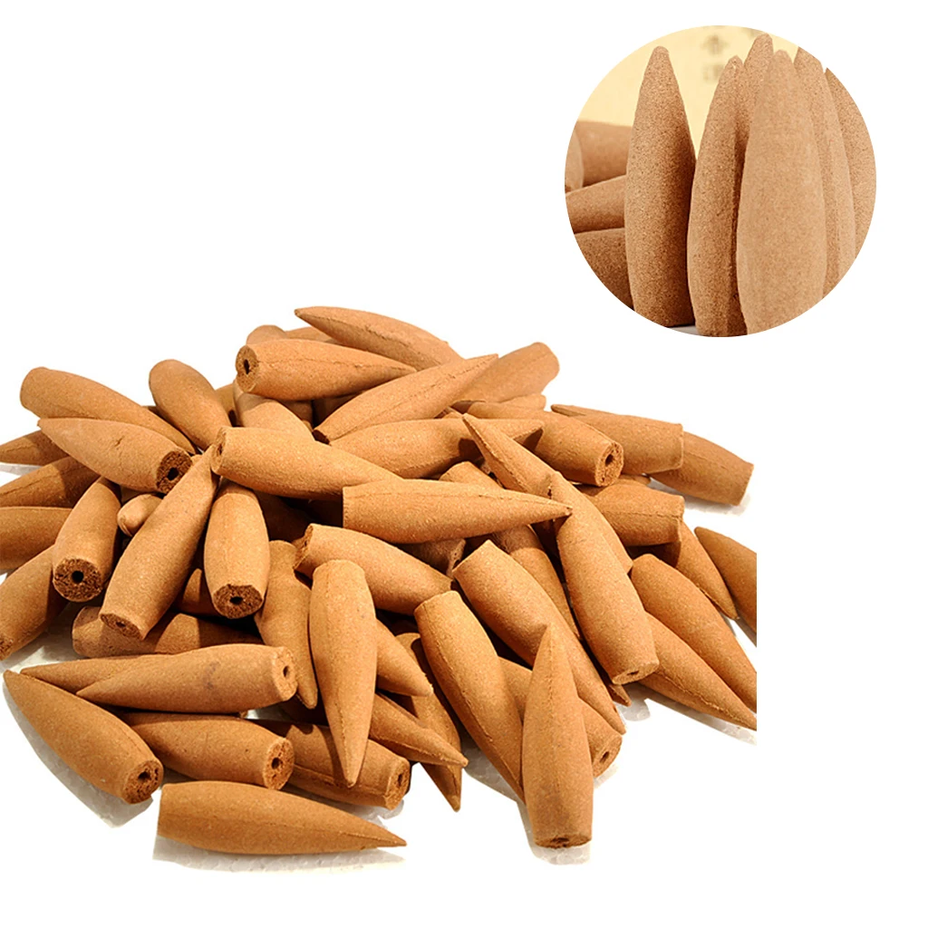 

Smoke Backflow Tower Incense Cones 25Pcs Gift Hardcover Sandalwood Incense With Holder Ceramic Burner Oversized 30 Minutes