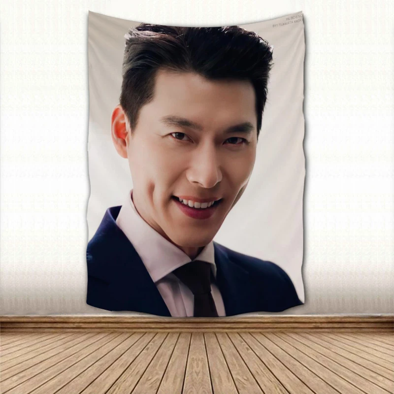

Настенный Гобелен Nice Hyun Bin KPOP, настенный тканевый гобелен, художественное украшение для дома, коврик для сна, настенные ковры, декор для спальни 0719