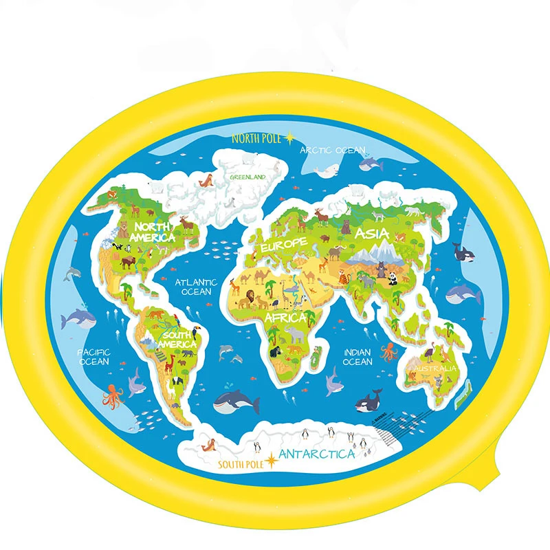 

toy pads 180CM oval water splash pad children's outdoor game pad, children's games interactive play toys