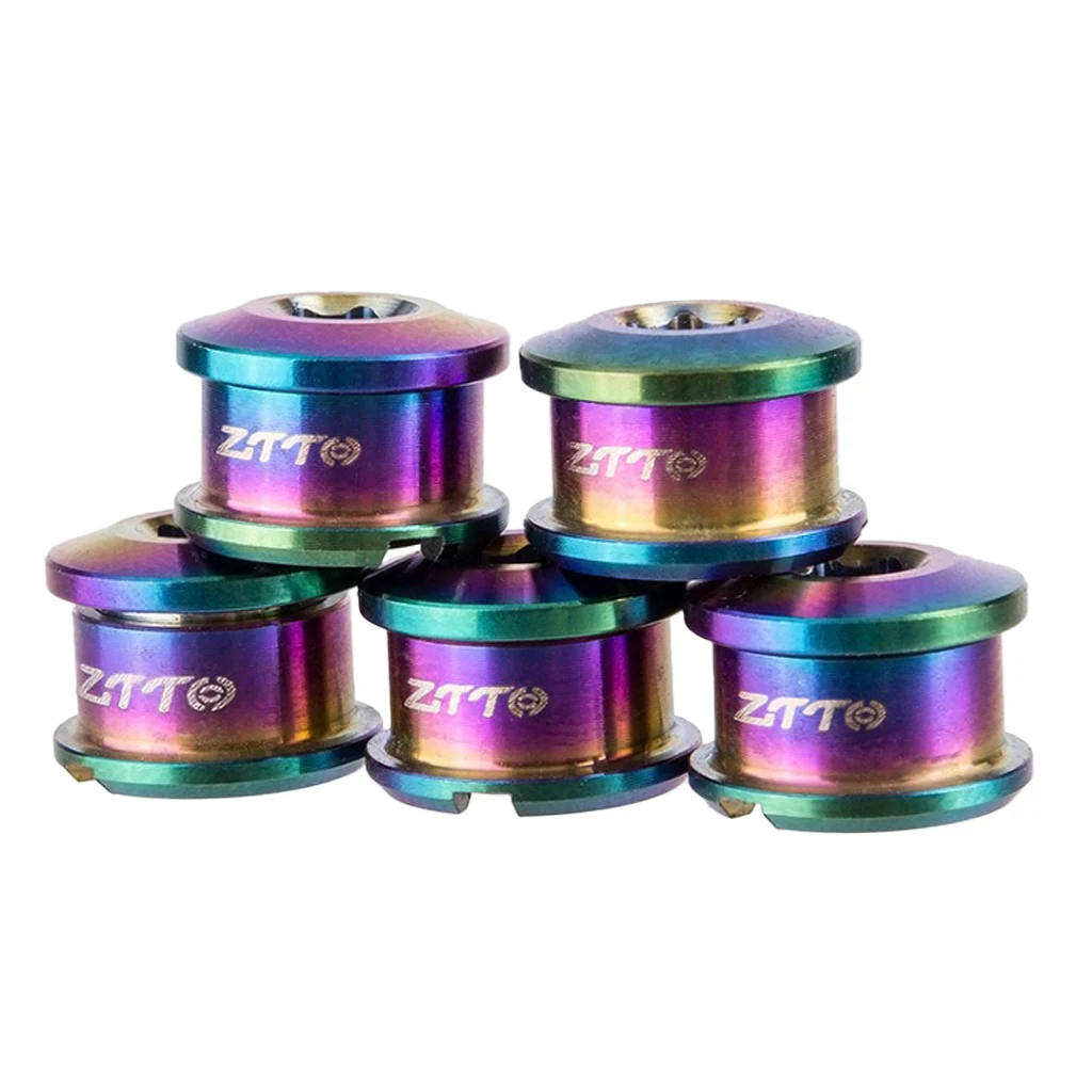 

5-Counted Bicycle Stem Bolts Titanium Alloy Screw Nuts M8 x 6mm for MTB Mountain Bike Disc Brake Rotors