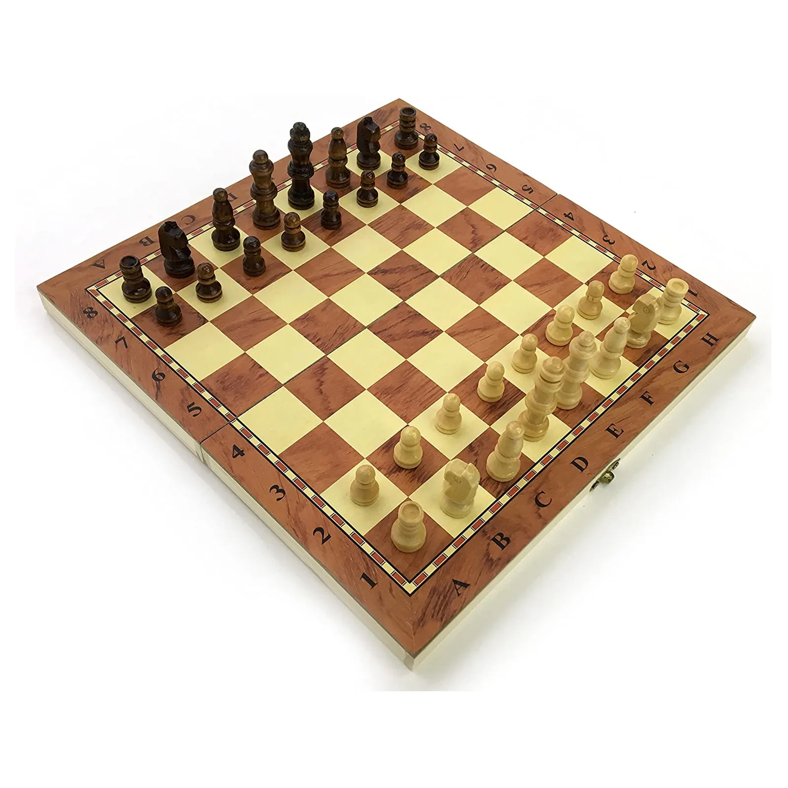 

30 Cm/34 Cm Chess Set Fold Away Board Quality Handmade Wooden Pieces Children's Preschool Educational Toys