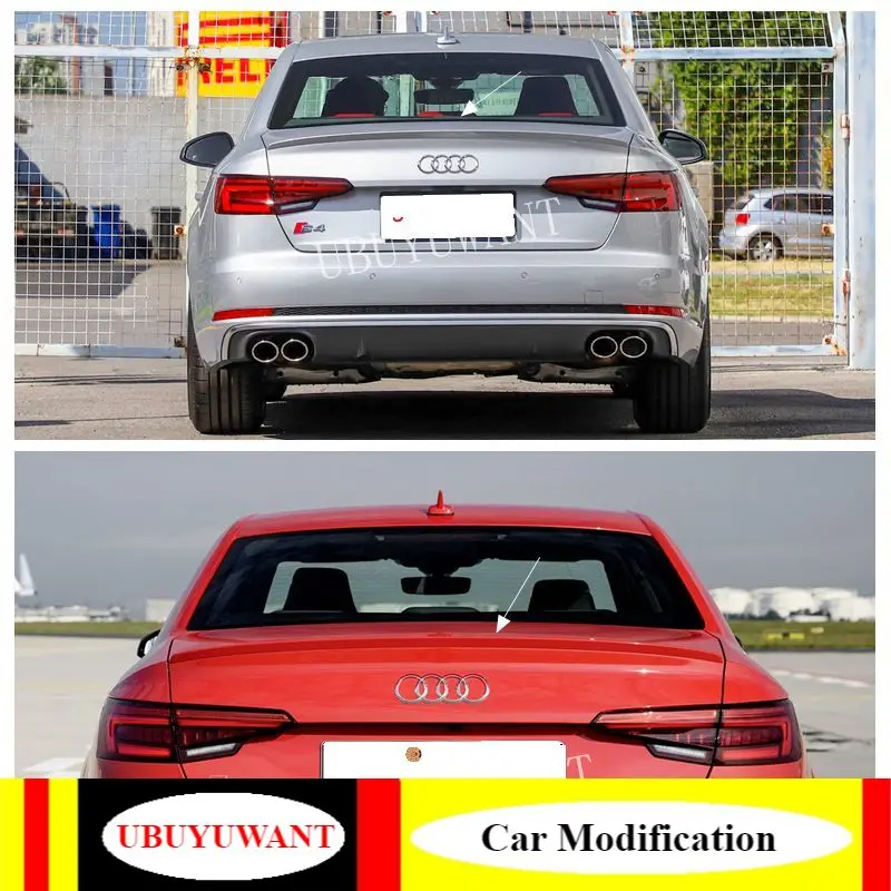 

Задний спойлер для багажника UBUYUWANT для Audi A4 B9 2017-2020, черный или Неокрашенный задний спойлер из АБС-пластика для Audi A4 B9