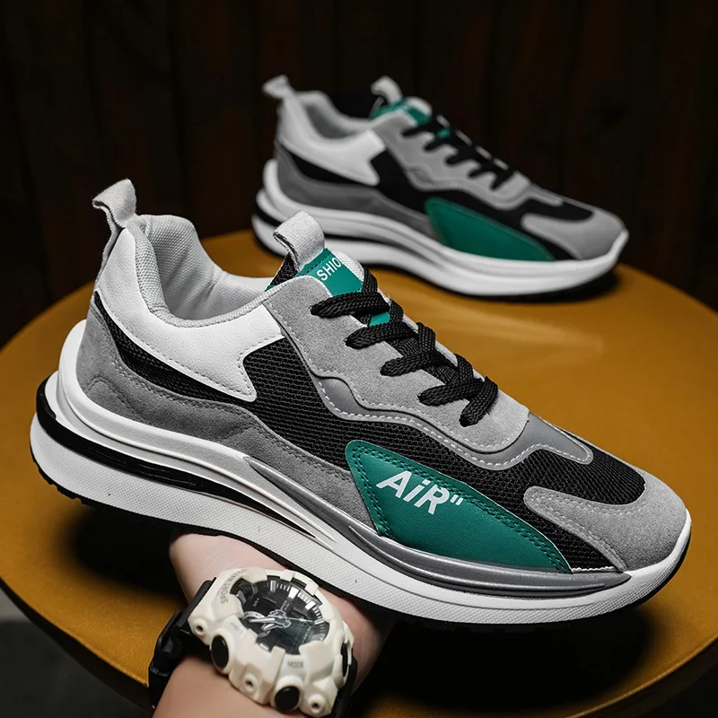 

Men's shoes 2021 new trend Korean casual sports shoes mesh breathable shoes thick soled men's Forrest Gump shoes