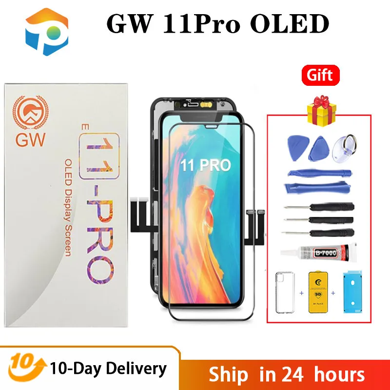 Grade AAA For iPhone 11Pro OLED LCD Display GW 11Pro OLED Replacement Assembly Digitizer Touch Pantalla Repair Free Tools