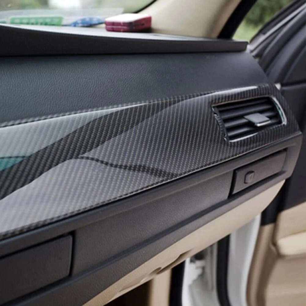 Автомобильный Стайлинг глянцевая черная 5D виниловая пленка из углеродного