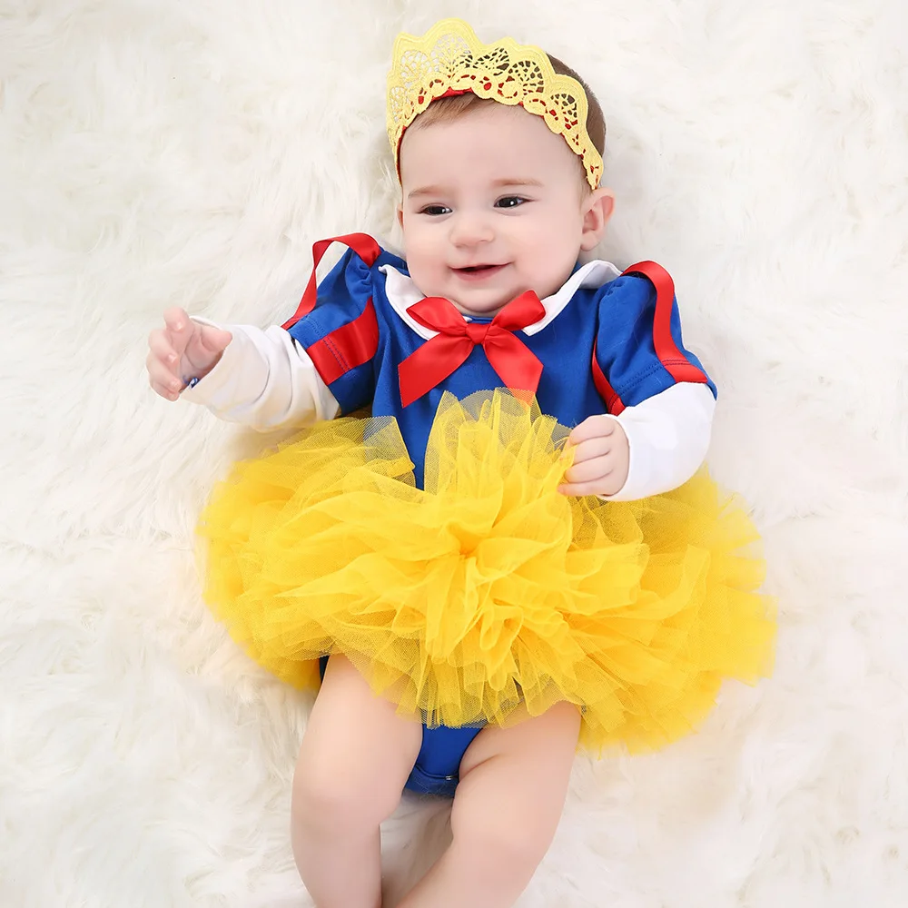 

TONSEN Newborn Baby Girls Summer Yarn Fluffy Dresses Clothes Set Princess TuTu Skirt Onesie Romper Infant Outfit Birthday Party