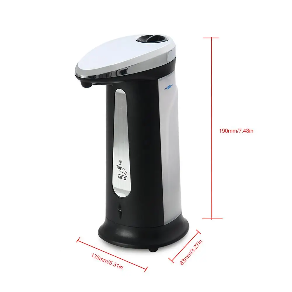 

400ml Touchless Electric Automatic Soap Dispenser Battery Operated Soap Dispensing Device for Home Bathroom Hotel Restaurant