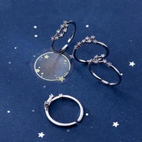 2019 women 12 constellation cz opening fashion jewelry pure 100 925 sterling silver finger rings best gift
