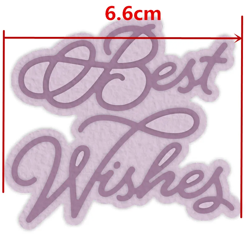 Металлические Вырубные штампы Word Best Wishes для скрапбукинга и изготовления карт