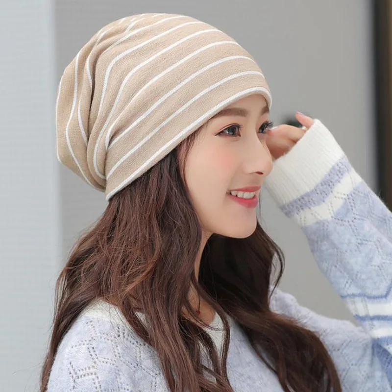 Calymel вязаные утолщенные шапочки с капюшоном 2019 полосатая теплая шапка новинка