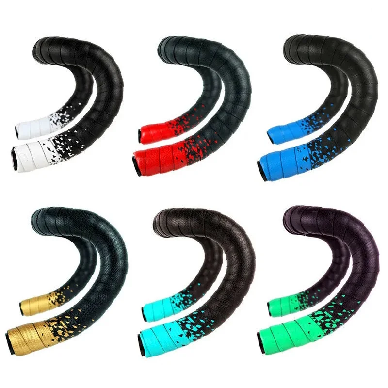 

Colorful Road Bicycle Handlebar Tape Cycling Handle Belt Straps EVA PU Tape Anti-Vibration Racing Bike Handle Bar Tape Cork Wrap