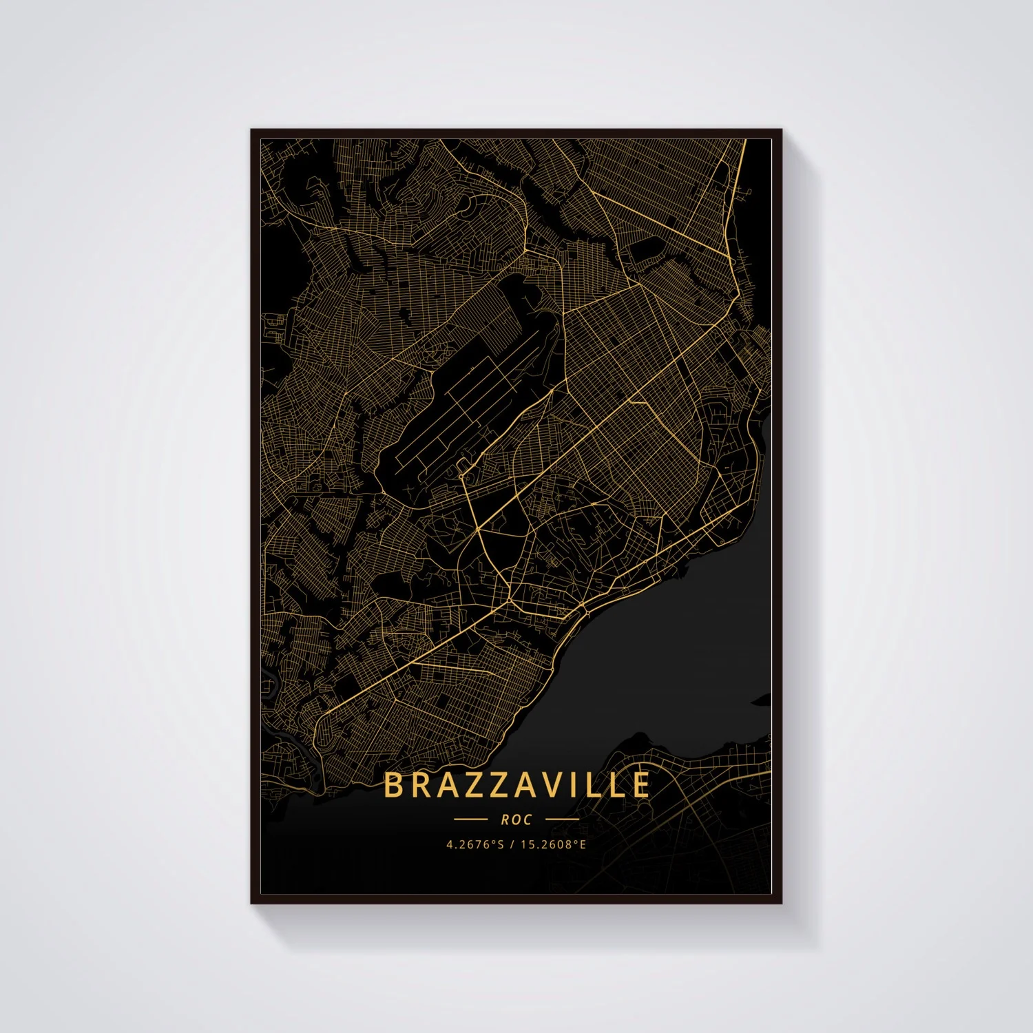 Плакат Brazzaville ROC Kinshasa DR Congo | Дом и сад
