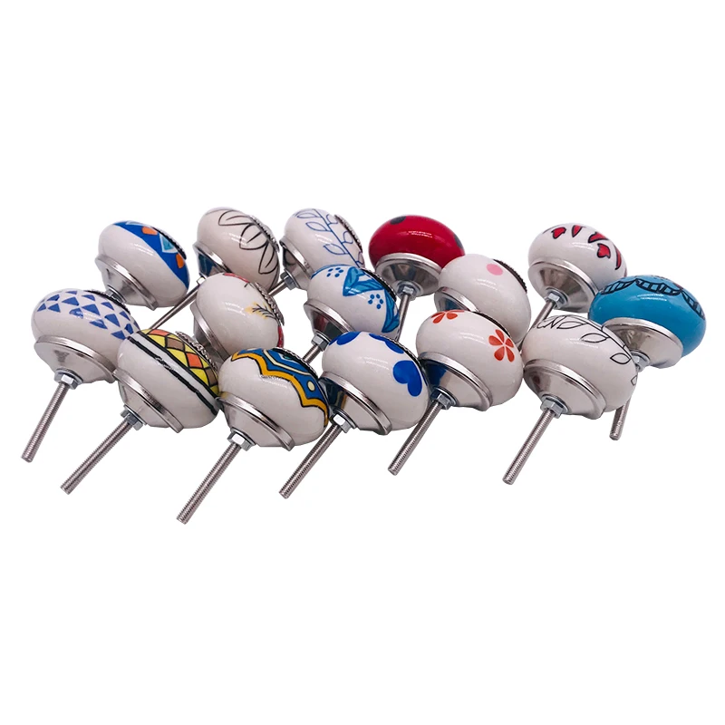 Пунктирной линии микс Цвет мульти Разработанный керамические шкаф двери шкафа