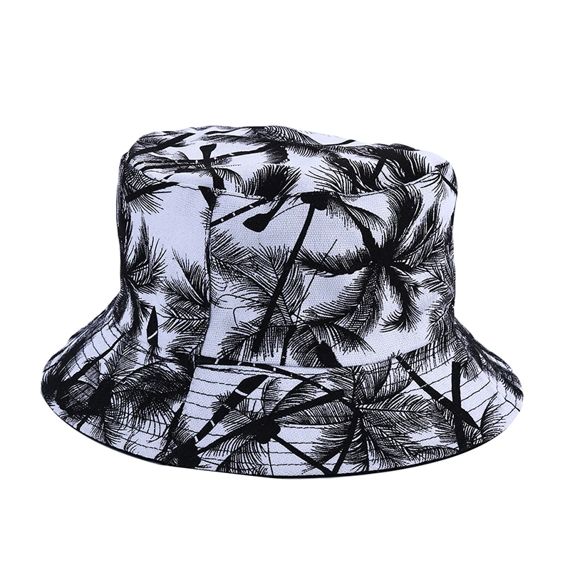 

Bucket Hat Men Women Summer Bucket Cap Print Two Color Hat Bob Hat Hip Hop Gorros Fishing Fisherman Hat