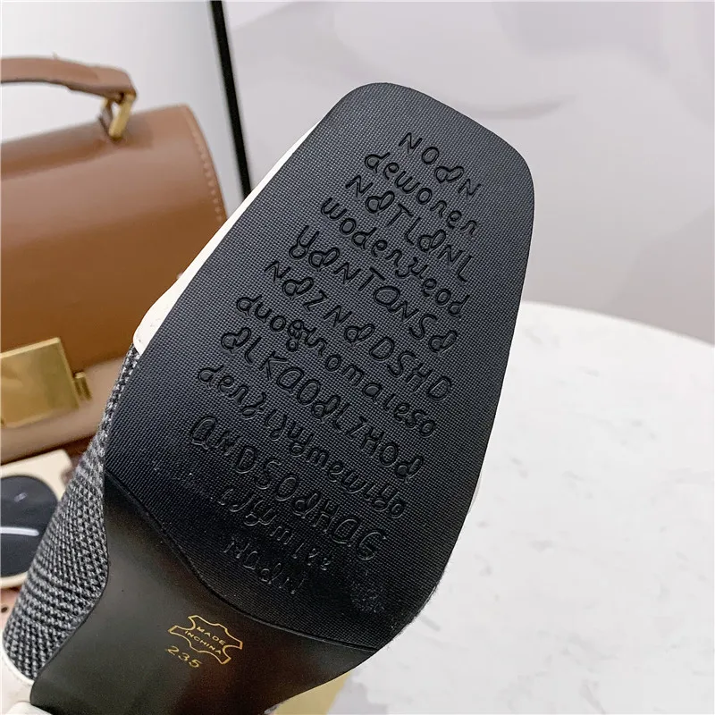 Модные женские ботильоны новый стиль квадратный носок однотонная обувь Laies