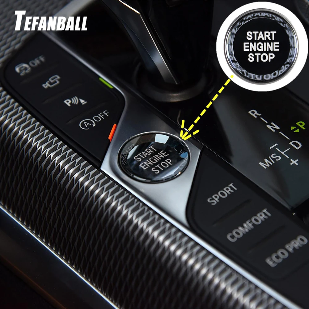 Крышка кнопки запуска двигателя автомобиля Кристальный стиль один ключ кнопка